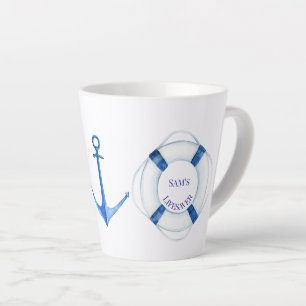 Tasse Latte Anneau de sauvetage et bouée de sauvetage d'ancre