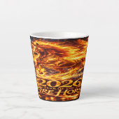 Tasse Latte Année du Cheval de Feu 2026 (Devant)