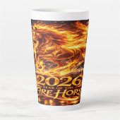 Tasse Latte Année du Cheval de Feu 2026 (Devant)