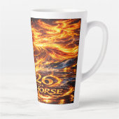 Tasse Latte Année du Cheval de Feu 2026 (Droite)