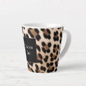 Tasse Latte Anniversaire animal léopard de crème (Angle droit)