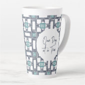 Tasse Latte Anniversaire de 5 ans de cautionnement (Angle droit)