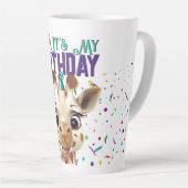 Tasse Latte Anniversaire de la girafe (Angle droit)