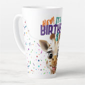 Tasse Latte Anniversaire de la girafe (Angle gauche)
