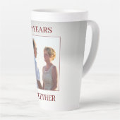 Tasse Latte Anniversaire de la photo sur mesure (Angle droit)