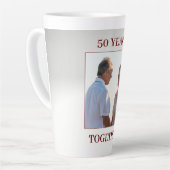 Tasse Latte Anniversaire de la photo sur mesure (Angle gauche)