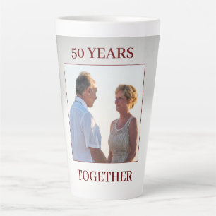 Tasse Latte Anniversaire de la photo sur mesure