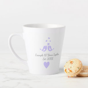 Tasse Latte Anniversaire des 10 Ans Ensemble Personnalisé