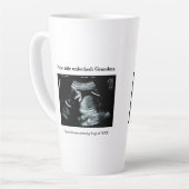 Tasse Latte Annonce de grossesse par échographie – Devenir gra (Angle gauche)