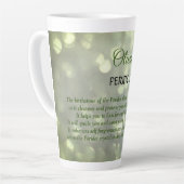 Tasse Latte Août Birthstone Peridot design (Angle gauche)
