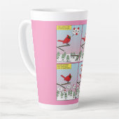 Tasse Latte Appels de accouplement d'oiseaux modernes comique (Angle gauche)