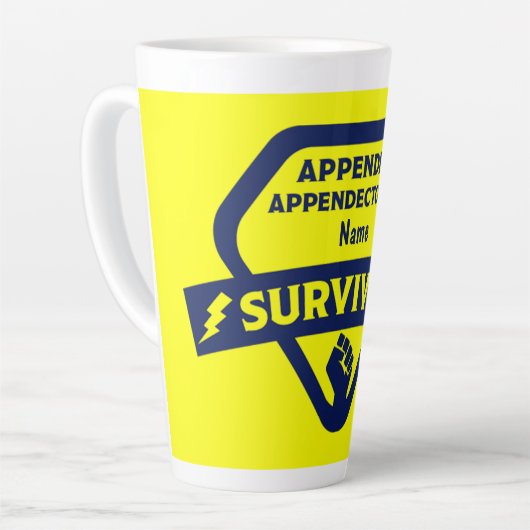 Tasse Latte Appendice amusant Chirurgie de suppression Appendi (Angle gauche)