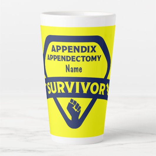 Tasse Latte Appendice amusant Chirurgie de suppression Appendi (Devant)
