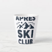 Tasse Latte Apres Ski Club Mountain Logo - Custom Mens Winter (Devant)