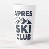 Tasse Latte Apres Ski Club Mountain Logo - Custom Mens Winter  (Devant)