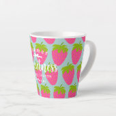 Tasse Latte Aqua aux fraises (Angle droit)