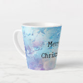 Tasse Latte Aqua Blue Purple Ice Neige Noël (Angle gauche)