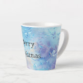 Tasse Latte Aqua Blue Purple Ice Neige Noël (Angle droit)