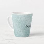 Tasse Latte Aqua Glitter Ombre Christmas (Angle gauche)