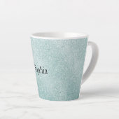 Tasse Latte Aqua Glitter Ombre Christmas (Angle droit)