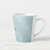 Tasse Latte Aqua Glitter Ombre Christmas (Droite)