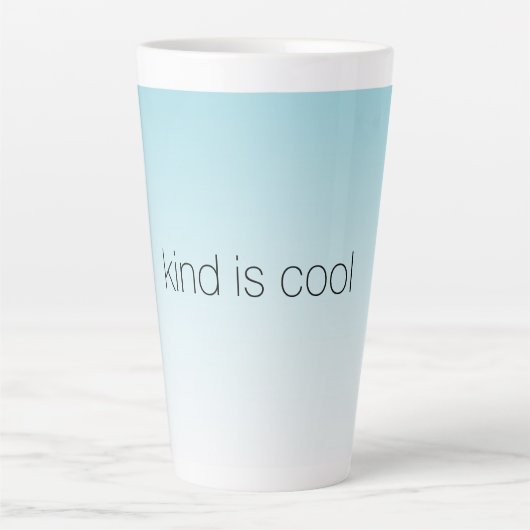 Tasse Latte Aqua Ombre Kind est Cool (Devant)