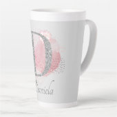 Tasse Latte Aquarelle Abstraite et Parties scintillant D (Angle droit)