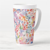 Tasse Latte Aquarelle Abstraite Flore perdue (Angle droit)