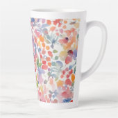 Tasse Latte Aquarelle Abstraite Flore perdue (Droite)