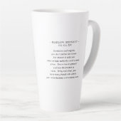 Tasse Latte Aquarelle Aquarius Astrologie Zodiac | Monogramme (Angle droit)