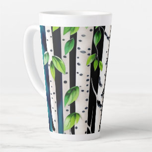 Tasse Latte Aquarelle Aspen Trees