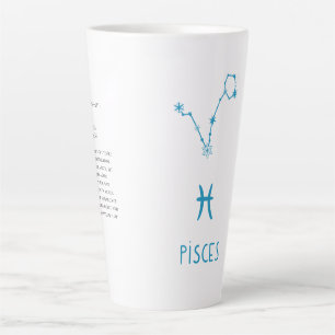 Tasse Latte Aquarelle Astrologie des Pics SIGNE Zodiaque Mon
