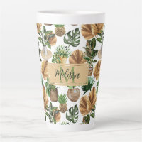 Aquarelle Boho Intérieur Maison Plantes Nom Monogr