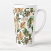 Tasse Latte Aquarelle Boho Intérieur Maison Plantes Nom Monogr (Droite)