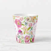 Tasse Latte Aquarelle Boho Pastel (Devant)