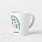 Tasse Latte Aquarelle Boho personnalisée Arc-en-ciel (Angle droit)