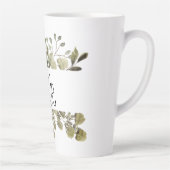 Tasse Latte Aquarelle botanique personnalisée (Droite)