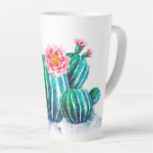 Tasse Latte aquarelle Cactus (Angle droit)