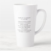 Tasse Latte Aquarelle Cancer Astrologie Signe zodiaque | Monog (Droite)