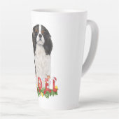 Tasse Latte Aquarelle Cavalier King Charles Noel Noël (Angle droit)