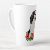 Tasse Latte Aquarelle Cavalier King Charles Noel Noël (Angle gauche)