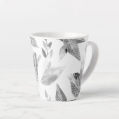 Tasse Latte Aquarelle chute feuilles 8 (Angle droit)