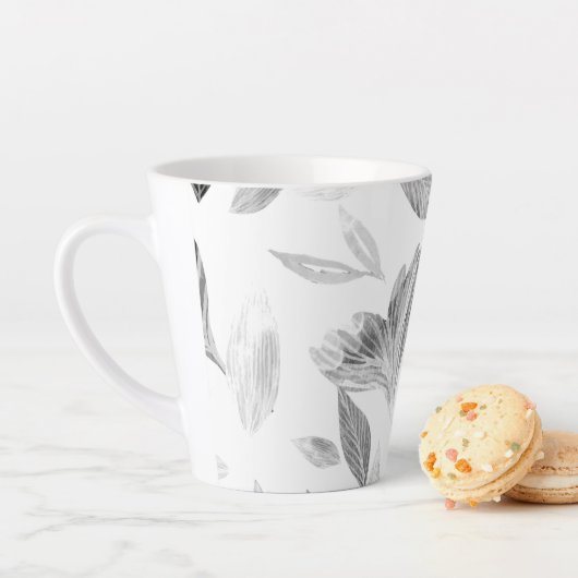 Tasse Latte Aquarelle chute feuilles 8 (En situation)