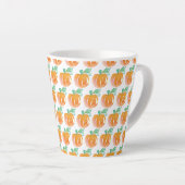 Tasse Latte Aquarelle Citrouille orange Motif (Angle droit)