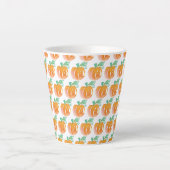 Tasse Latte Aquarelle Citrouille orange Motif (Devant)