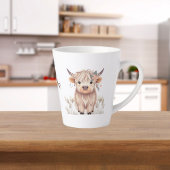 Tasse Latte Aquarelle Cute personnalisée Highland Cow