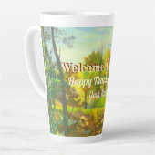 Tasse Latte Aquarelle d'automne (Angle gauche)