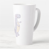 Tasse Latte Aquarelle de jouet de dinosaure préhistorique (Angle droit)