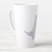Tasse Latte Aquarelle de jouet de dinosaure préhistorique (Angle gauche)