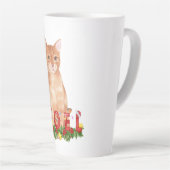 Tasse Latte Aquarelle de Noël Tabby Cat (Angle droit)